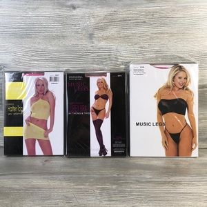 Music Legs Lingerie Lot of 3 Outfits